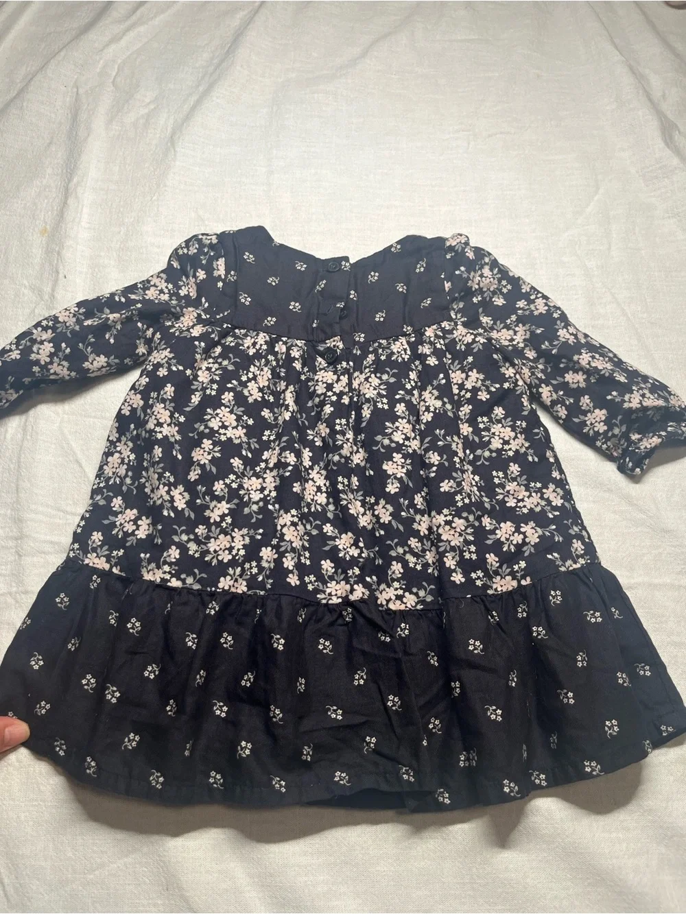 OshKosh B'gosh Navy Floral Long-Sleeve Dress